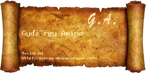 György Amina névjegykártya
